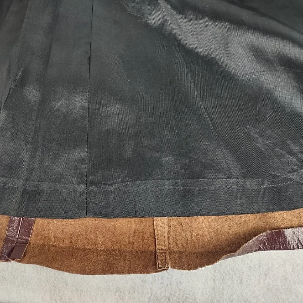 General Leather Women's Two Button Chocolate Leather Coat Jacket Size 24.5 - Picture 13 of 13
